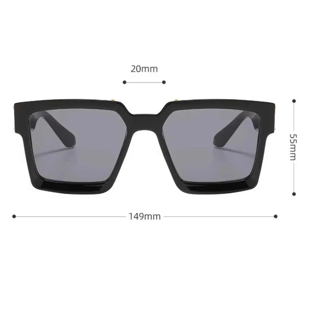 Men's Oversized Square Sunglasses‎ Brown Tinted Lenses Bold Frame Style Lentes